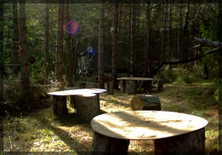 Tables du terrain de paintball